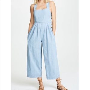 Sold💋Free People chambray jumpsuit size 4